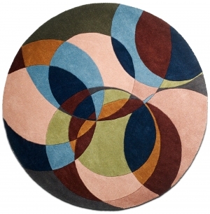 现代圆形地毯-ID:5143393