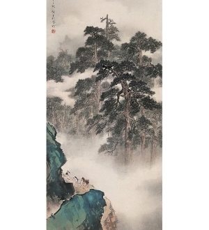 新中式水墨山水画-ID:5176873