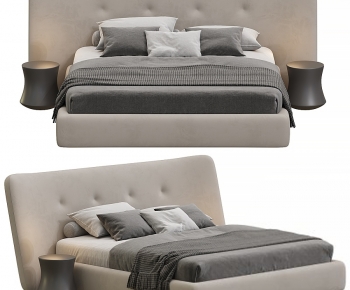 Modern Double Bed-ID:822484027