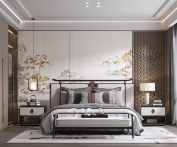 New Chinese Style Bedroom-ID:594166047