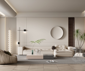 Wabi-sabi Style A Living Room-ID:691392903