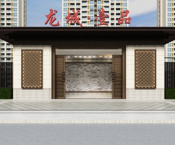 New Chinese Style Facade Element-ID:371783978