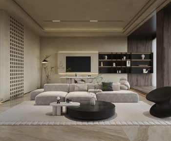 Wabi-sabi Style A Living Room-ID:263810262