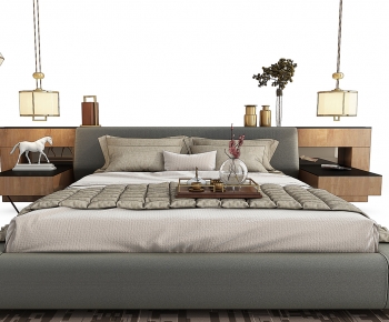 Modern Double Bed-ID:886535881