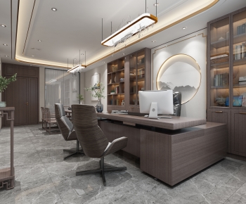 New Chinese Style Manager's Office-ID:245626932