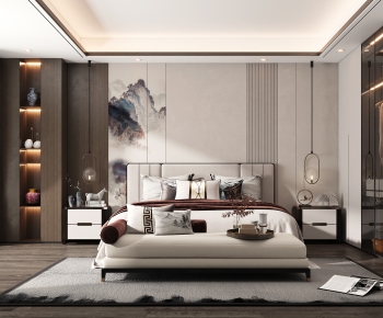 New Chinese Style Bedroom-ID:164083964