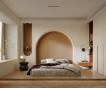 Modern Wabi-sabi Style Bedroom-ID:965828956