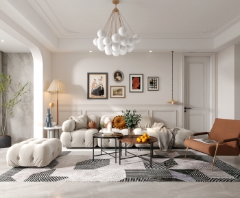 Simple European Style A Living Room-ID:873738052