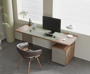 Modern Computer Desk And Chair-ID:668236021
