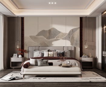 New Chinese Style Bedroom-ID:404249917