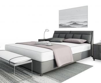 Modern Double Bed-ID:990736967