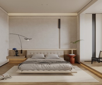 Modern Wabi-sabi Style Bedroom-ID:876038079