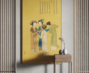 新中式古人物挂画-ID:705302002