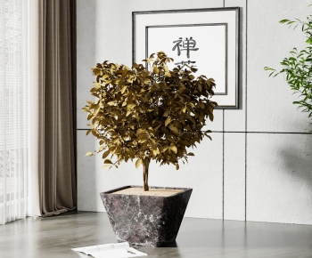 Modern Potted Green Plant-ID:166800021