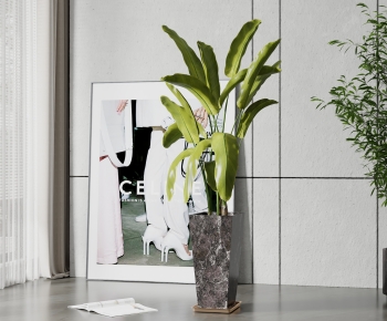 Modern Potted Green Plant-ID:247314935