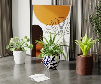 Modern Potted Green Plant-ID:788347961