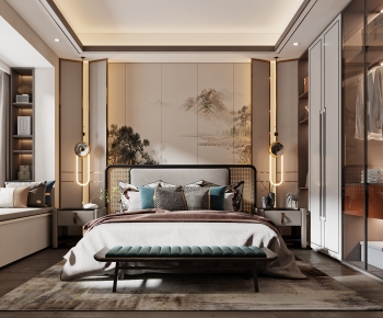 New Chinese Style Bedroom-ID:427479032