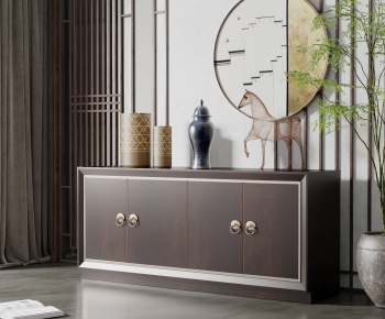 New Chinese Style Entrance Cabinet-ID:613593104