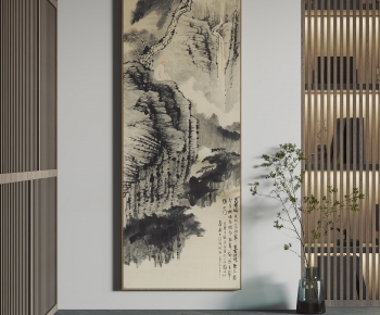 新中式山水风景装饰画-ID:756445881