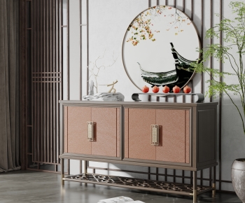 New Chinese Style Entrance Cabinet-ID:582957032