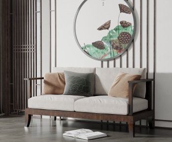 New Chinese Style A Sofa For Two-ID:595025068