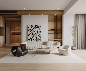 Wabi-sabi Style A Living Room-ID:405129914