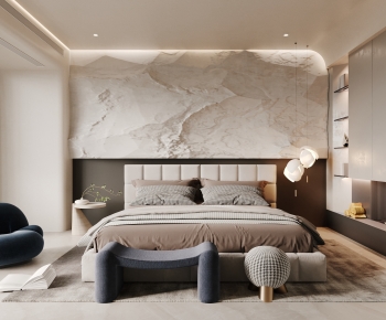 Modern Wabi-sabi Style Bedroom-ID:396814112