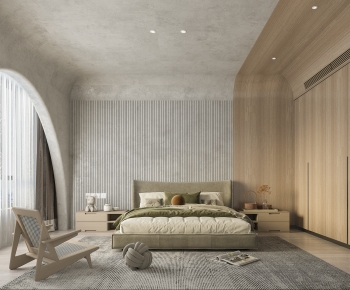 Modern Wabi-sabi Style Bedroom-ID:147681003