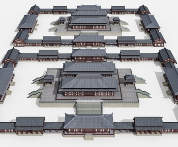 Chinese Style Ancient Architectural Buildings-ID:630522976