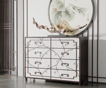 New Chinese Style Entrance Cabinet-ID:709219081