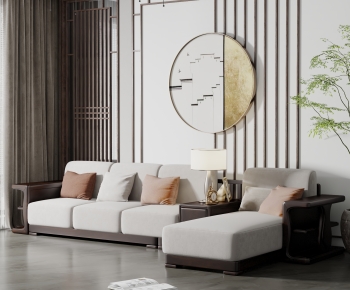 New Chinese Style Corner Sofa-ID:323715937