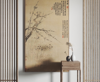 新中式梅兰花装饰画-ID:317167047