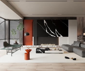 Modern A Living Room-ID:705713997