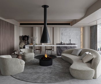 Wabi-sabi Style A Living Room-ID:844910183