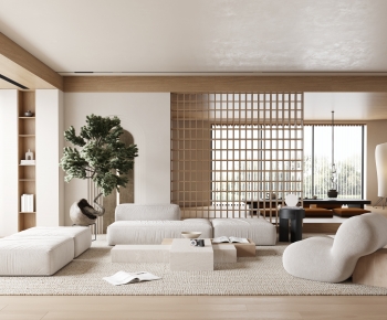 Wabi-sabi Style A Living Room-ID:395229108