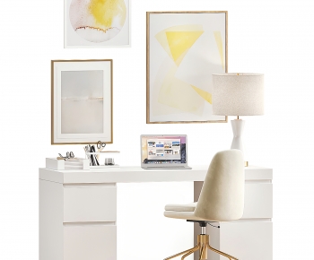 Modern Computer Desk And Chair-ID:622329765