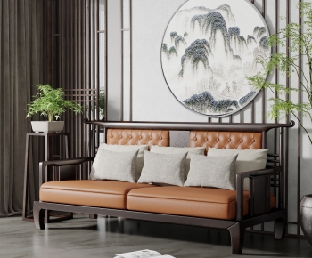 New Chinese Style A Sofa For Two-ID:971719982
