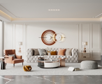Simple European Style A Living Room-ID:542980911