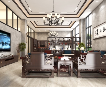 Chinese Style A Living Room-ID:549397955