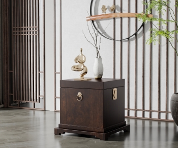 New Chinese Style Bedside Cupboard-ID:178543092