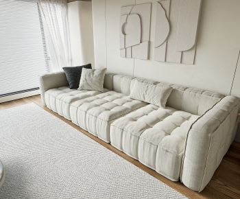 Wabi-sabi Style Three-seat Sofa-ID:872319947