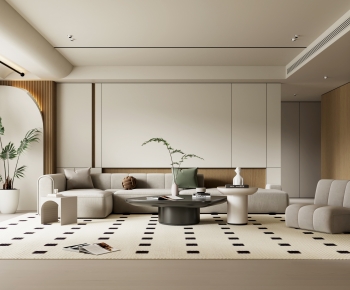 Wabi-sabi Style A Living Room-ID:613820087