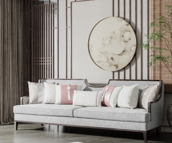 New Chinese Style A Sofa For Two-ID:726600899