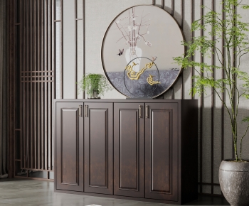 New Chinese Style Entrance Cabinet-ID:144795893