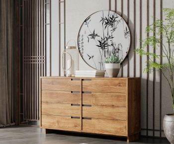 New Chinese Style Entrance Cabinet-ID:253053905