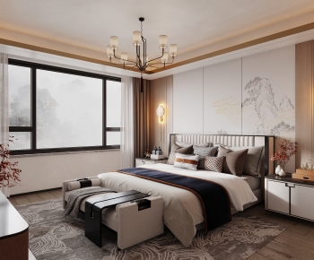 New Chinese Style Bedroom-ID:571707962