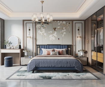 New Chinese Style Bedroom-ID:135667098