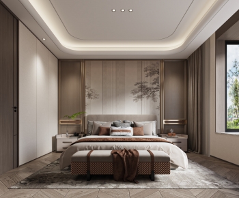 New Chinese Style Bedroom-ID:722560956