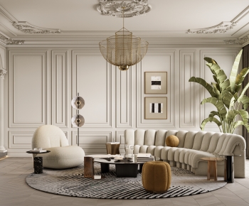 French Style A Living Room-ID:766840096