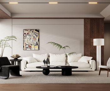 Wabi-sabi Style A Living Room-ID:998374943